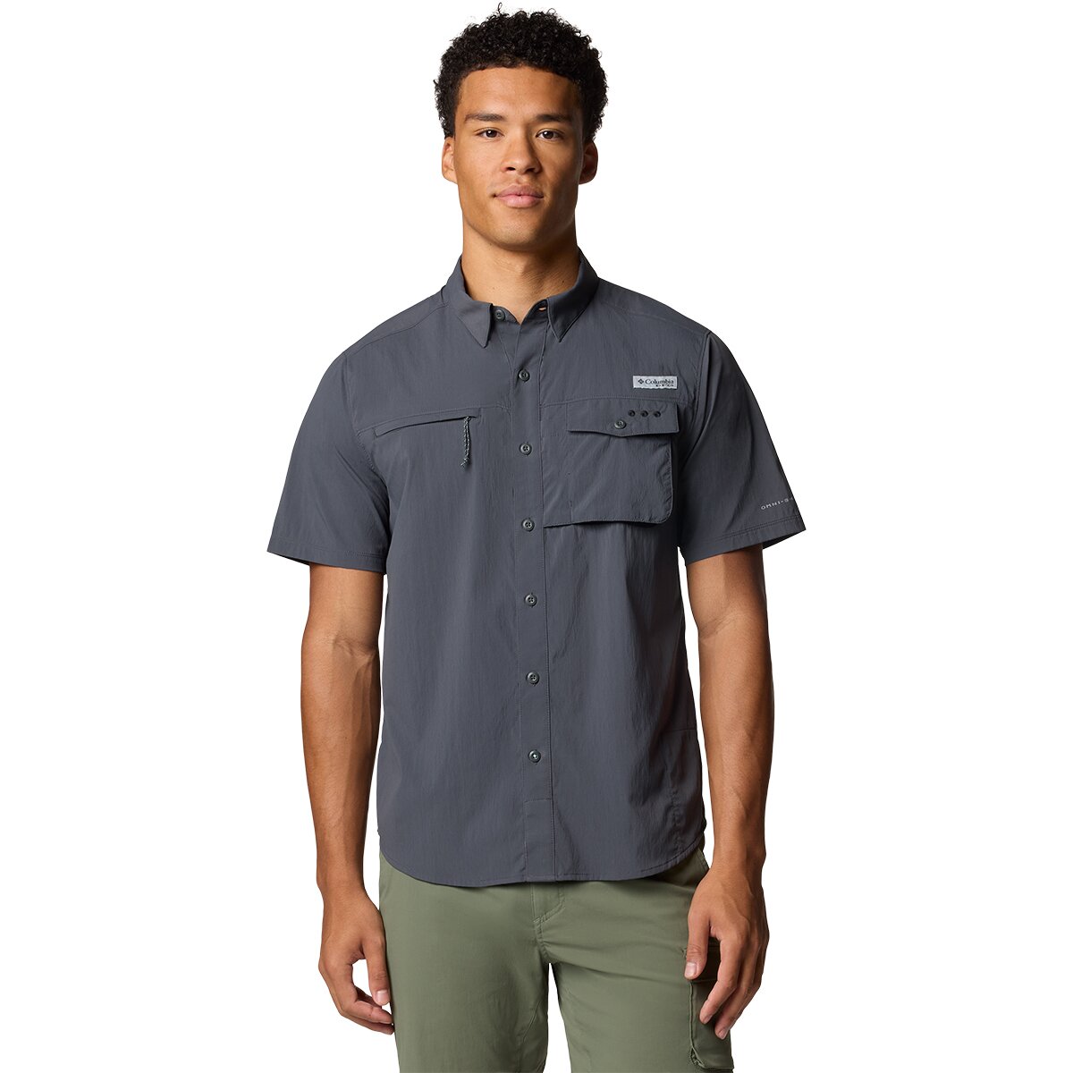 Image of Columbia Wild Cast Short-Sleeve Shirt - Men's Shark, XS