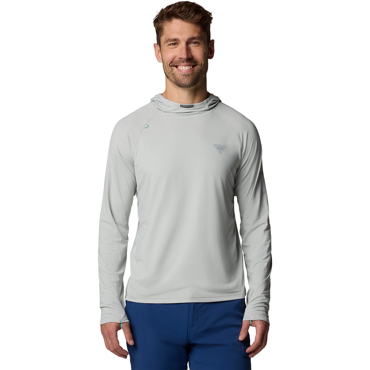 Image of Columbia Wild Cast Sun Hoodie - Men's Cool Grey, S