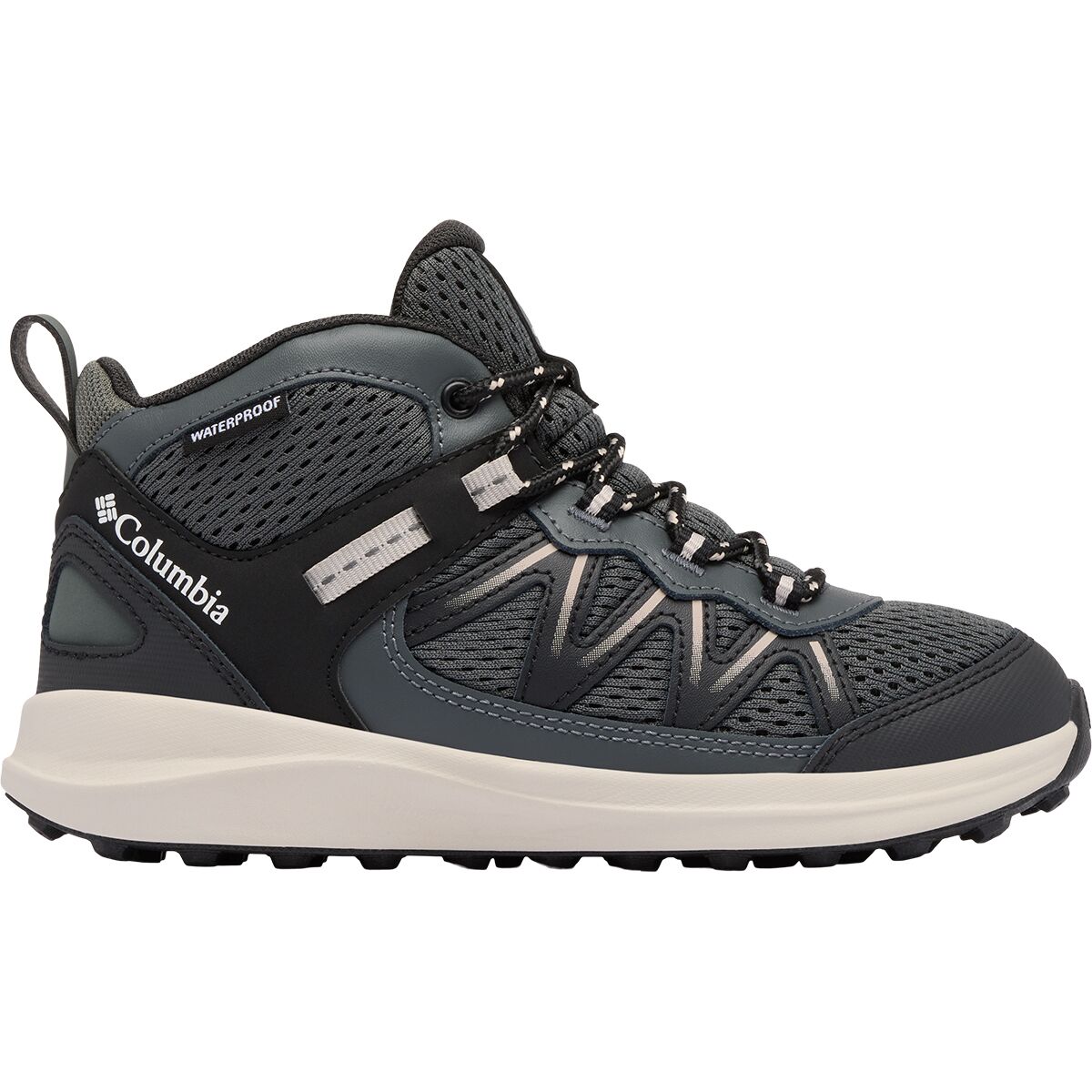 Image of Columbia Peakfreak Rush Mid Waterproof Shoe - Kids' Black/Grill, 3.0