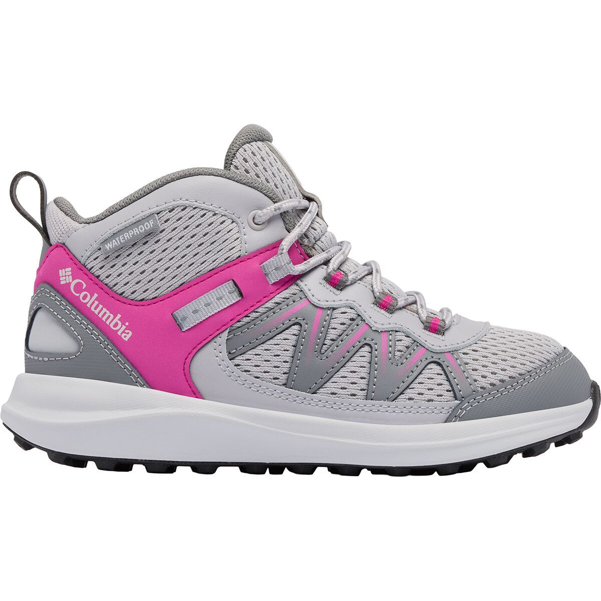 Columbia Peakfreak Rush Mid Waterproof Shoe - Kids' Ti Grey Steel/Wild Fuchsia, 6.0