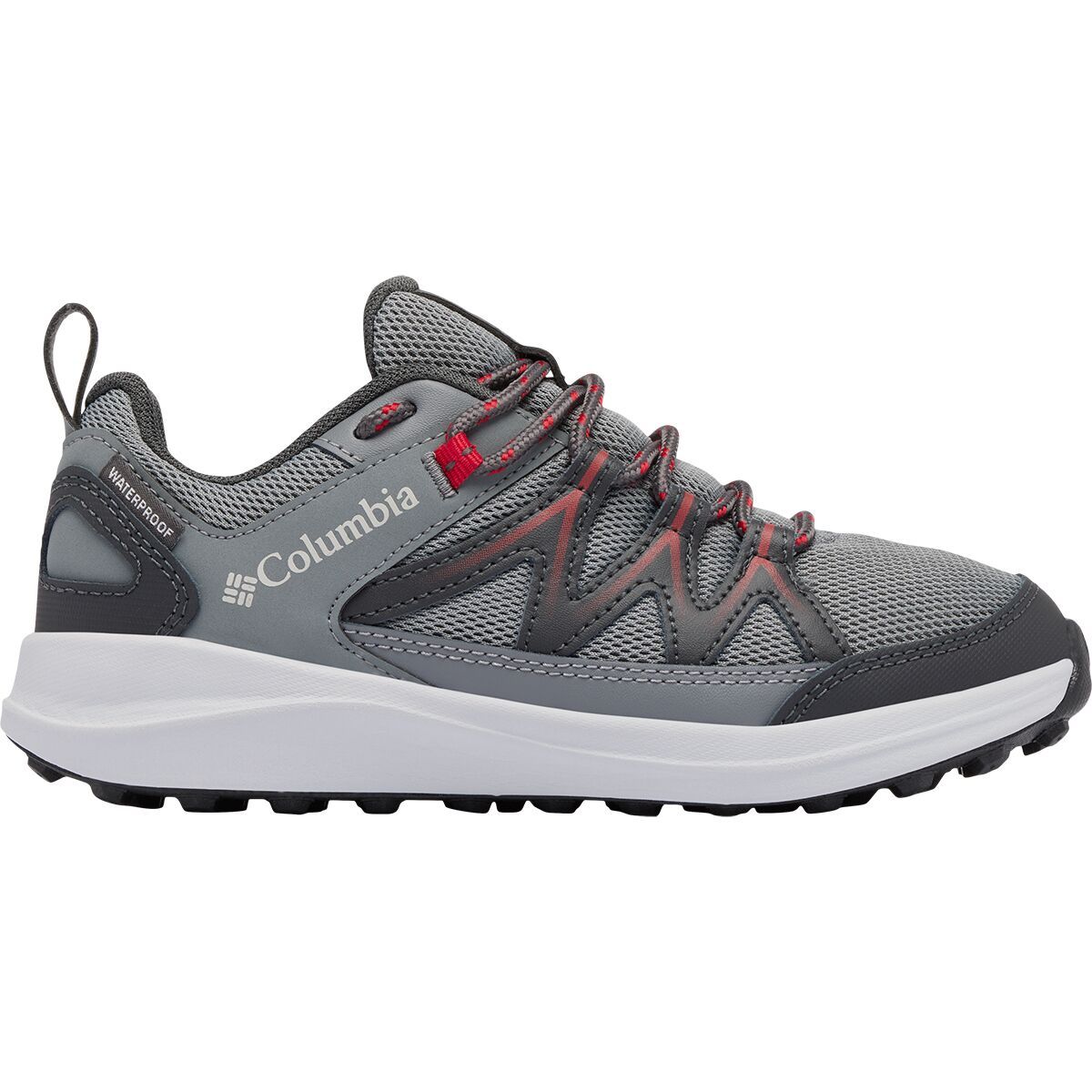 Image of Columbia Peakfreak Rush Waterproof Shoe - Kids' TI Grey Steel/Mountain Red, 5.0