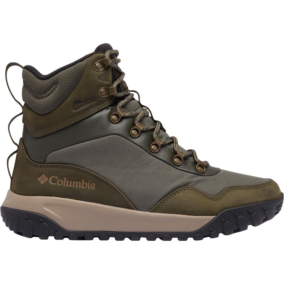 Image of Columbia Burnsider Omni-Heat Infinity Boot - Men's Deep Olive/Tangy Orange, 10.0