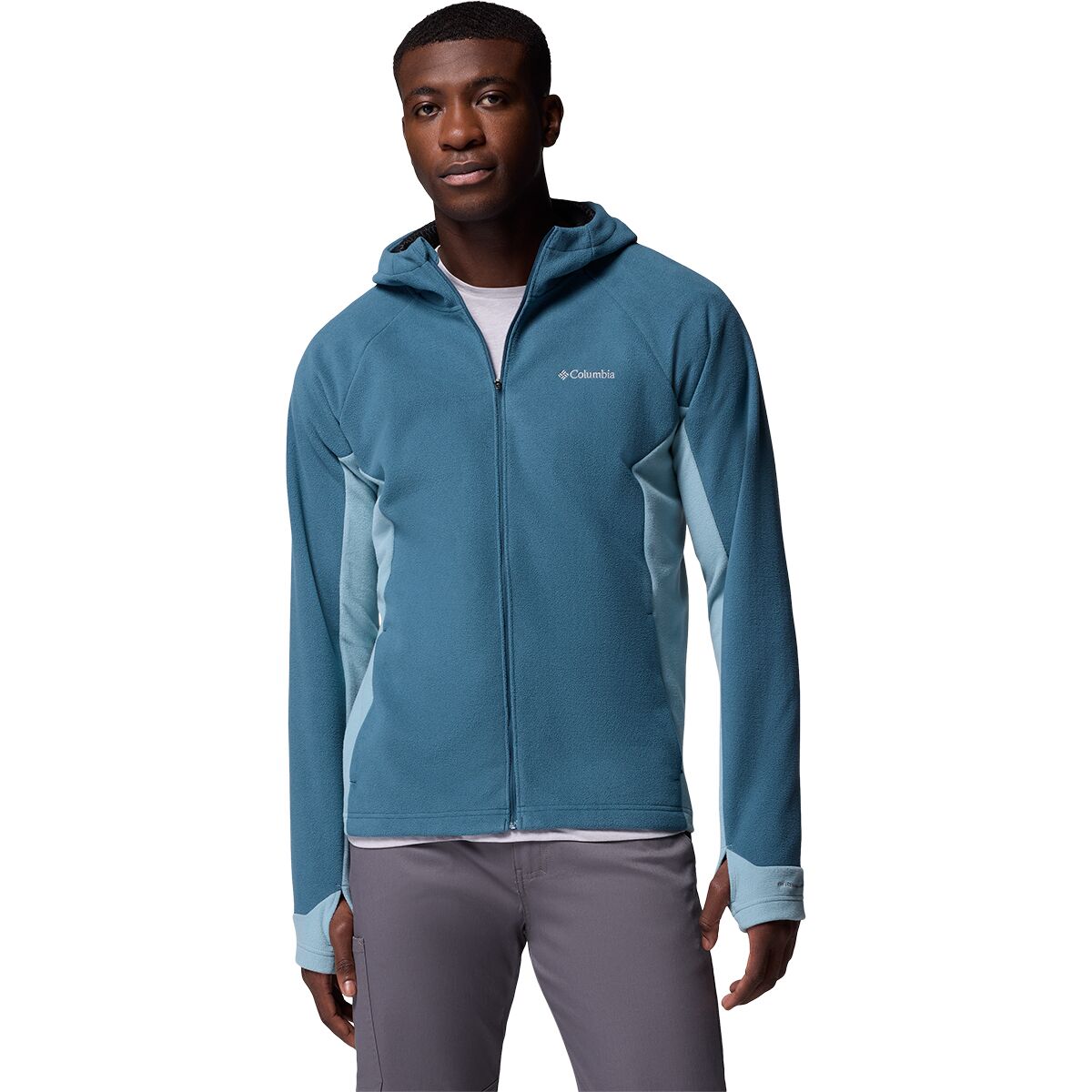 Image of Columbia Arctic Peak Hooded Full-Zip Jacket - Men's Everblue/Crushed Blue, XL