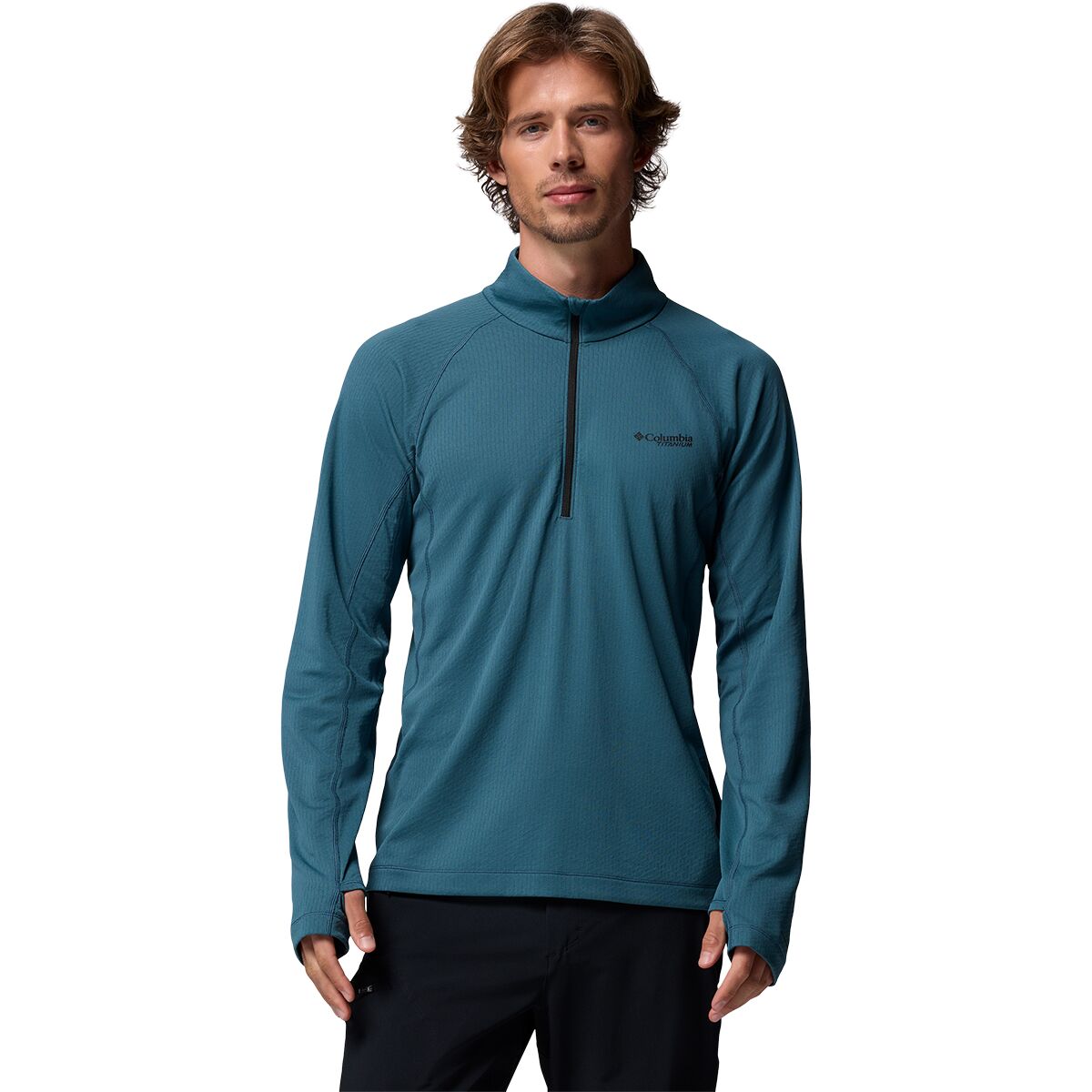 Image of Columbia DriVenture 1/2-Zip Shirt - Men's Everblue/Black, L