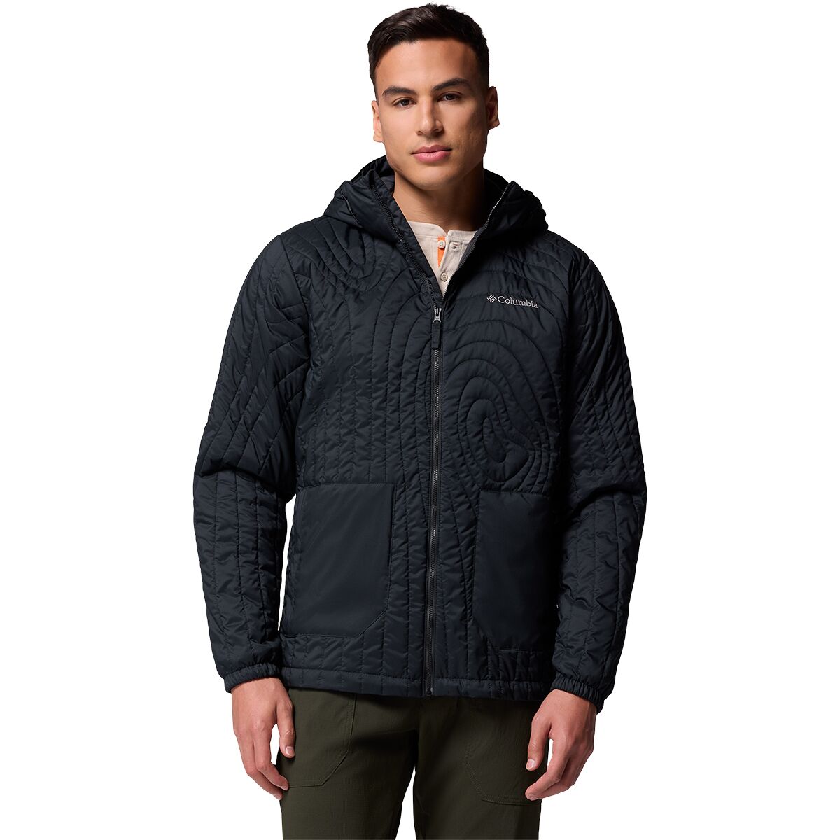 Image of Columbia Landroamer Quilted Hooded Jacket - Men's Black, S