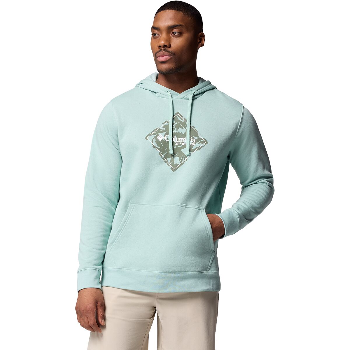 Image of Columbia PFG Diamond Fill Hoodie - Men's Misty Jade/Diamond Fill, M