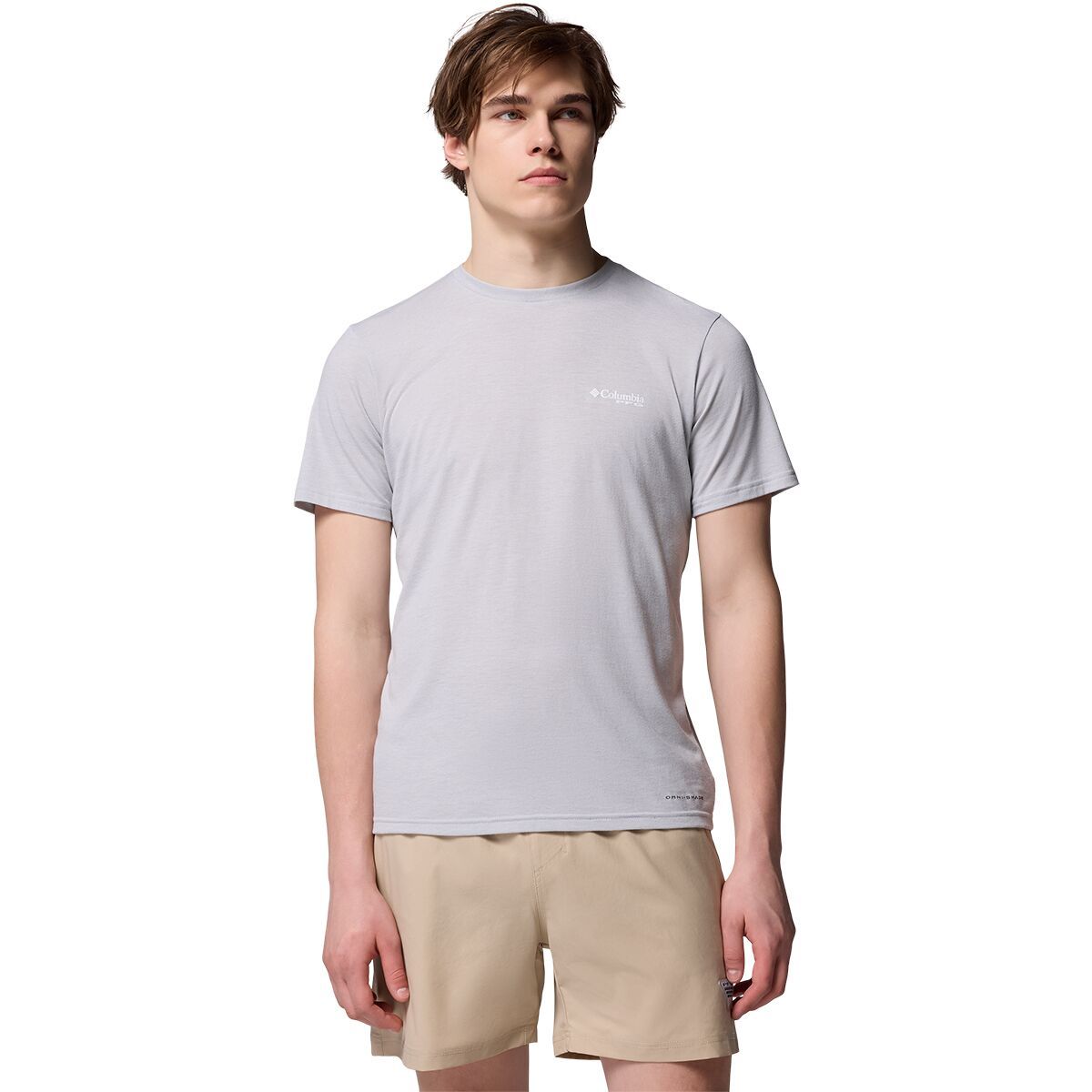 Image of Columbia PFG Diamond Fly Short-Sleeve T-Shirt - Men's Cool Grey Heather/Topo Dorado, XXL