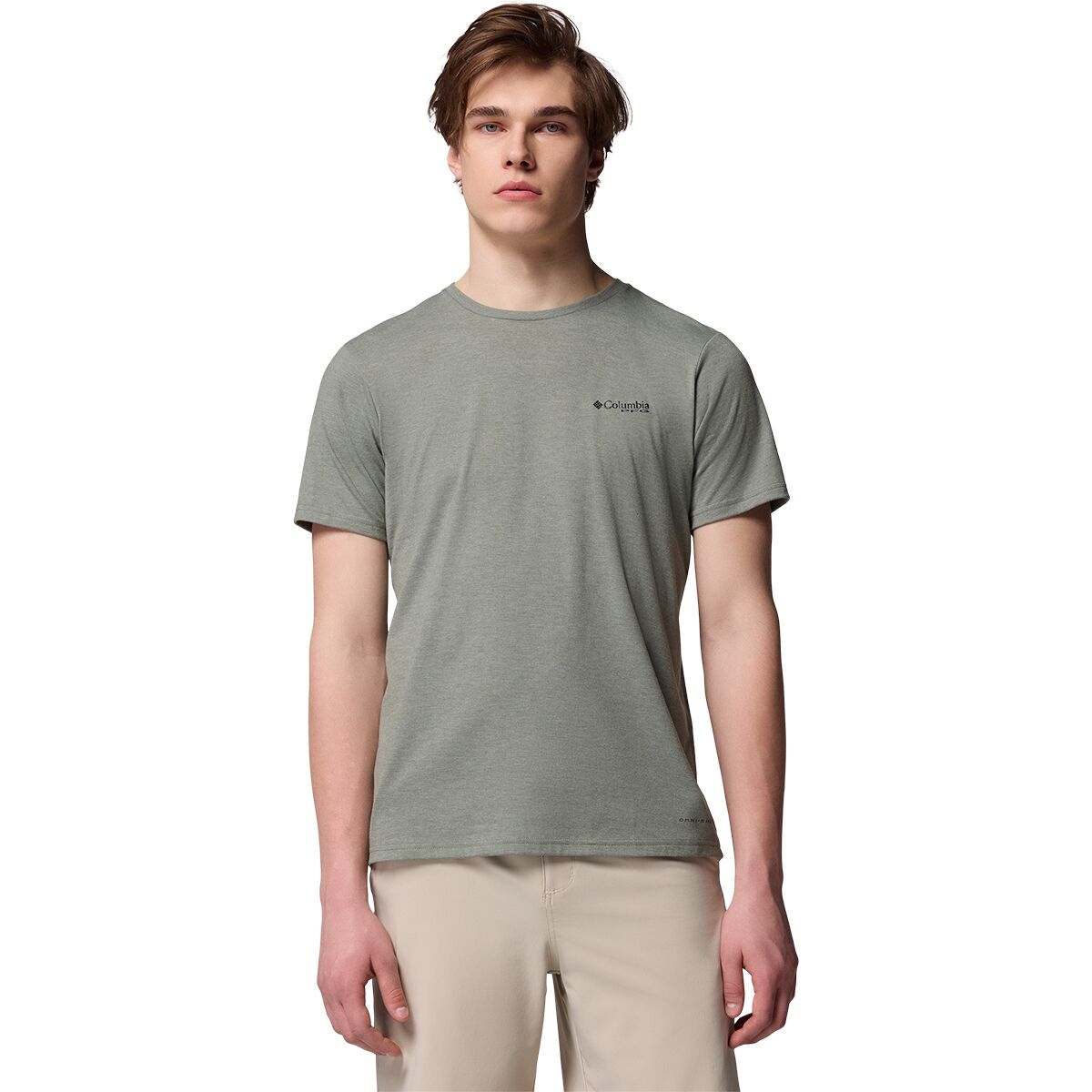 Image of Columbia PFG Diamond Fly Short-Sleeve T-Shirt - Men's Cypress Heather/Diamond Fly, XXL