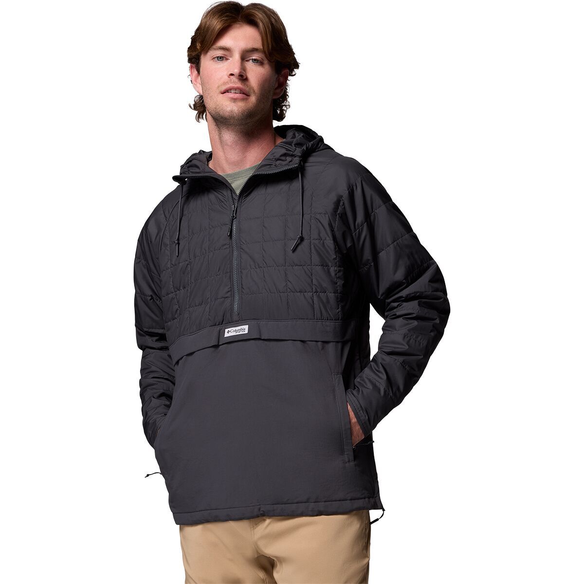 Image of Columbia PFG Uncharted II Insulated Anorak - Men's Shark/Shark, M