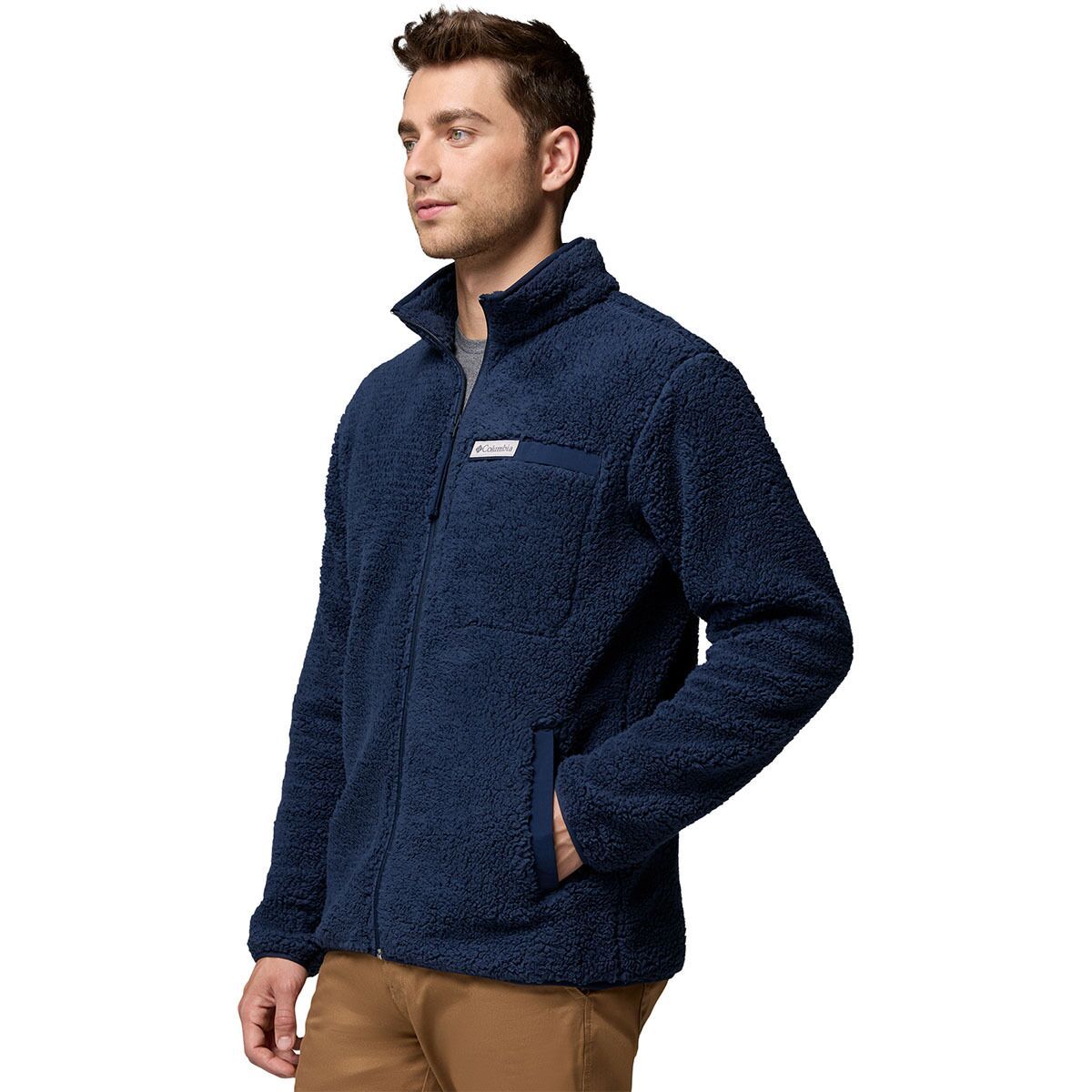Image of Columbia Rugged Ridge High Pile Full-Zip Jacket - Men's Collegiate Navy, L
