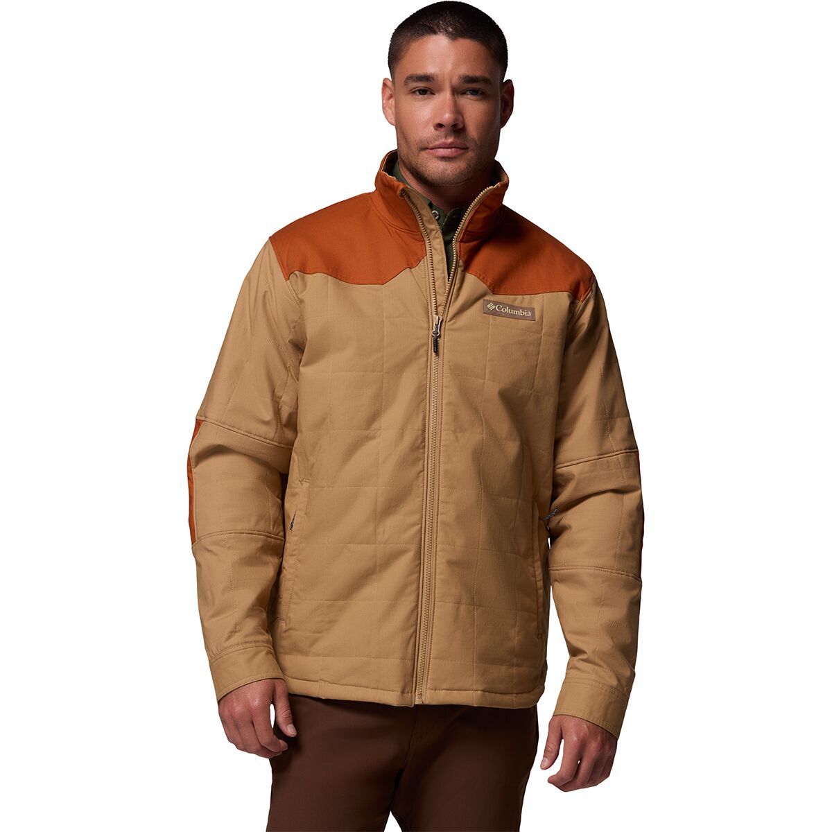 Image of Columbia Saddle Point Insulated Jacket - Men's Sahara/Cedar, L