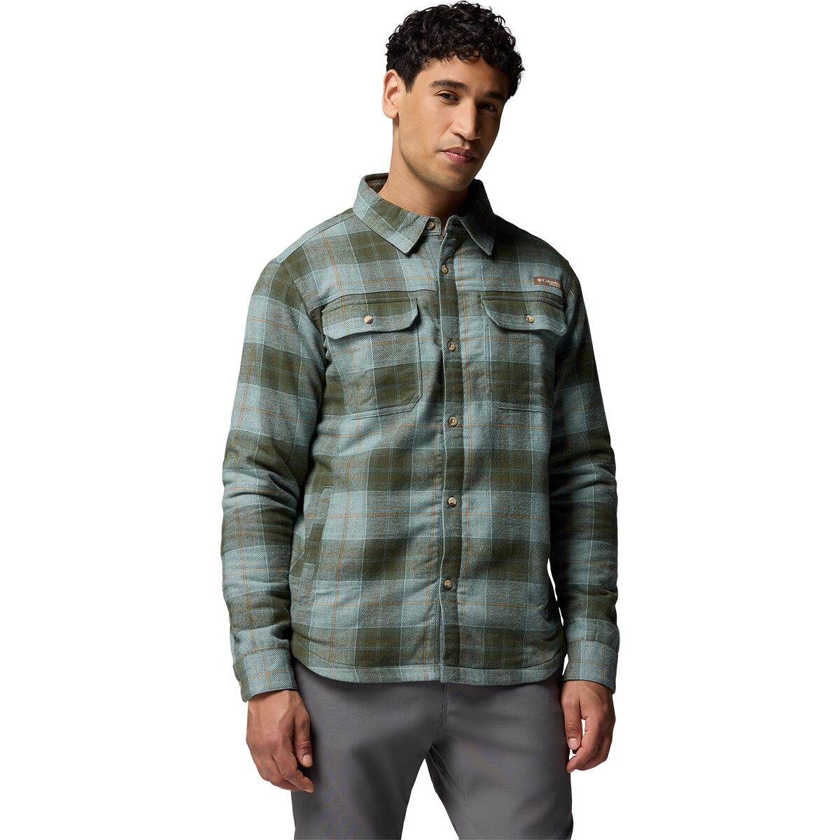 Image of Columbia Saddle Point Warm Lined Flannel Shirt - Men's Pond Iron Sight Buffalo, L