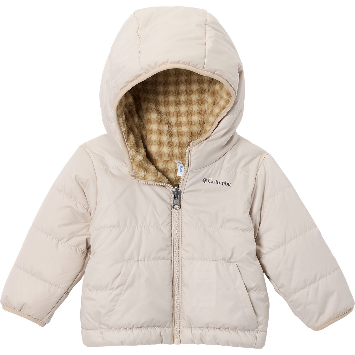 Image of Columbia Double Trouble III Jacket - Infants' Dark Stone/Ancient Fossil Gingham, 3/6M