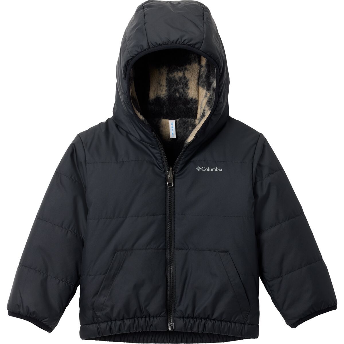 Image of Columbia Double Trouble III Jacket - Toddlers' Black/Chalk Omblur Tonal, 4T