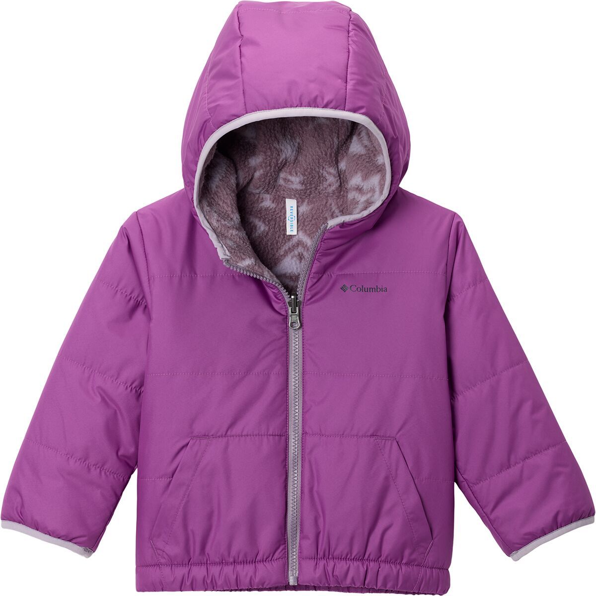 Image of Columbia Double Trouble III Jacket - Toddlers' Razzle/Shale Purple Peaked Tonal, 2T