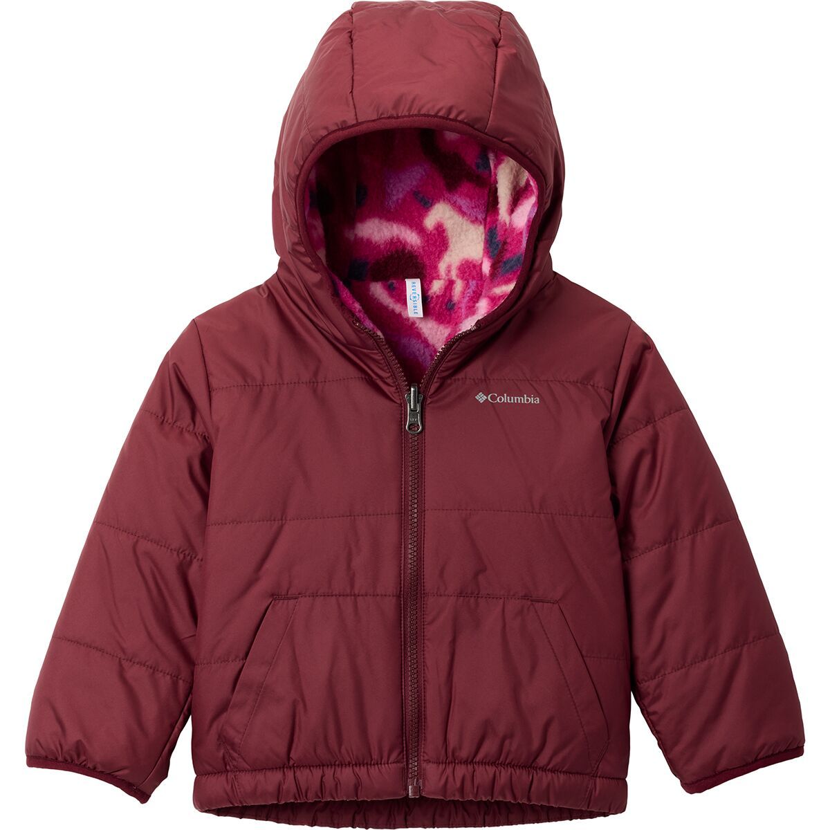 Image of Columbia Double Trouble III Jacket - Toddlers' Rich Wine/Pink Ice Uniflauge, 2T