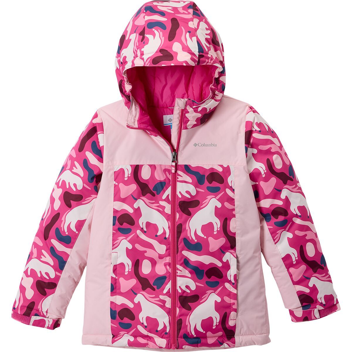 Image of Columbia Horizon Ride IV Printed Jacket - Girls' Pink Ice Uniflauge/Satin Pink, L