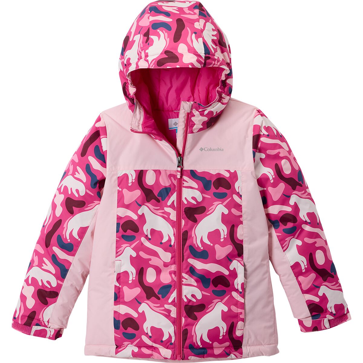 Image of Columbia Horizon Ride IV Printed Jacket - Girls' Pink Ice Uniflauge/Satin Pink, XL