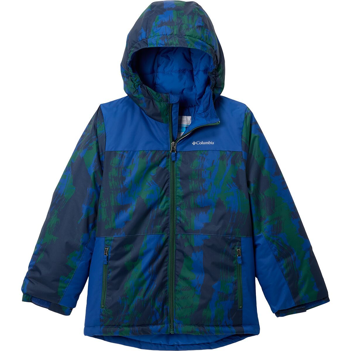 Image of Columbia Lightning Lift IV Printed Jacket - Boys' Mountain Blue Tracks/Mountain Blue, XL