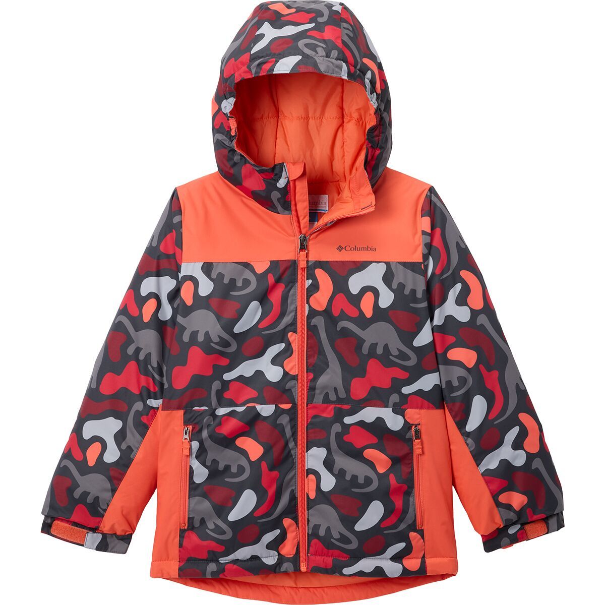 Image of Columbia Lightning Lift IV Printed Jacket - Boys' Shark Dinoflauge/Zing, XL