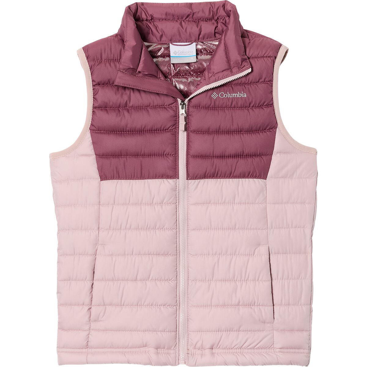 Image of Columbia Powder Lite Vest - Kids' Mineral Pink/Antique Mauve, M