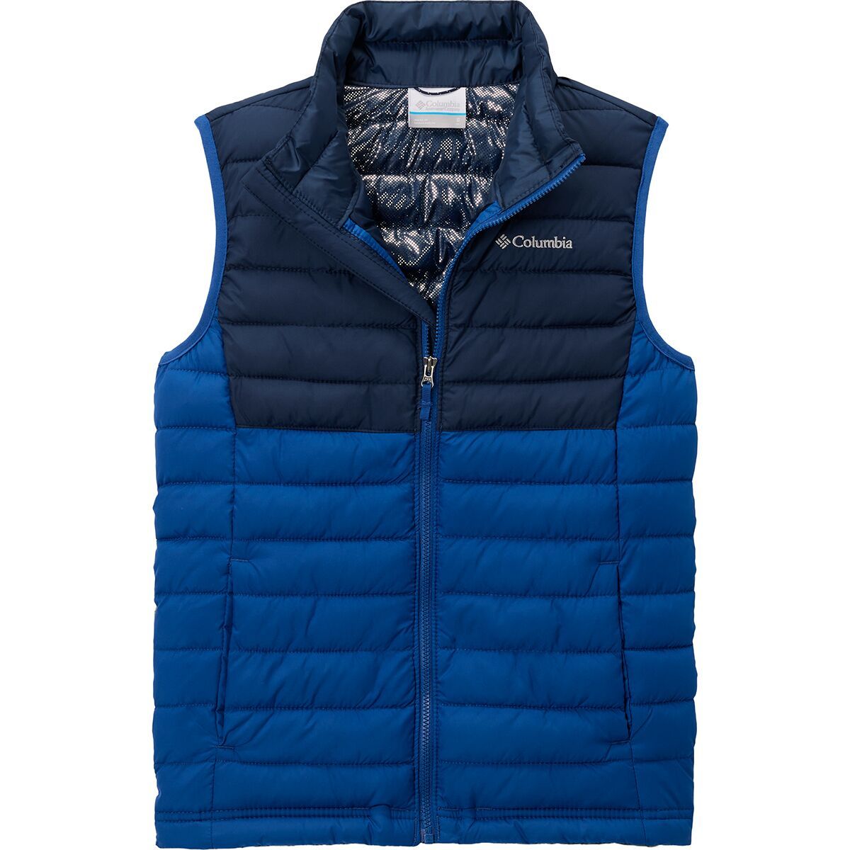 Image of Columbia Powder Lite Vest - Kids' Mountain Blue/Collegiate Navy, M