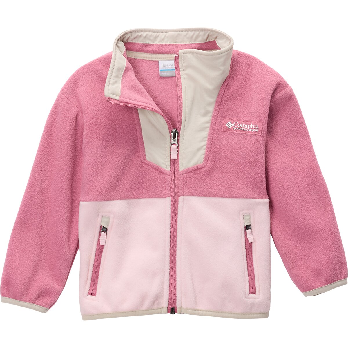 Image of Columbia Sequoia Grove Full-Zip Fleece Jacket - Toddlers' Rosette/Dark Stone/Satin Pink, 3T