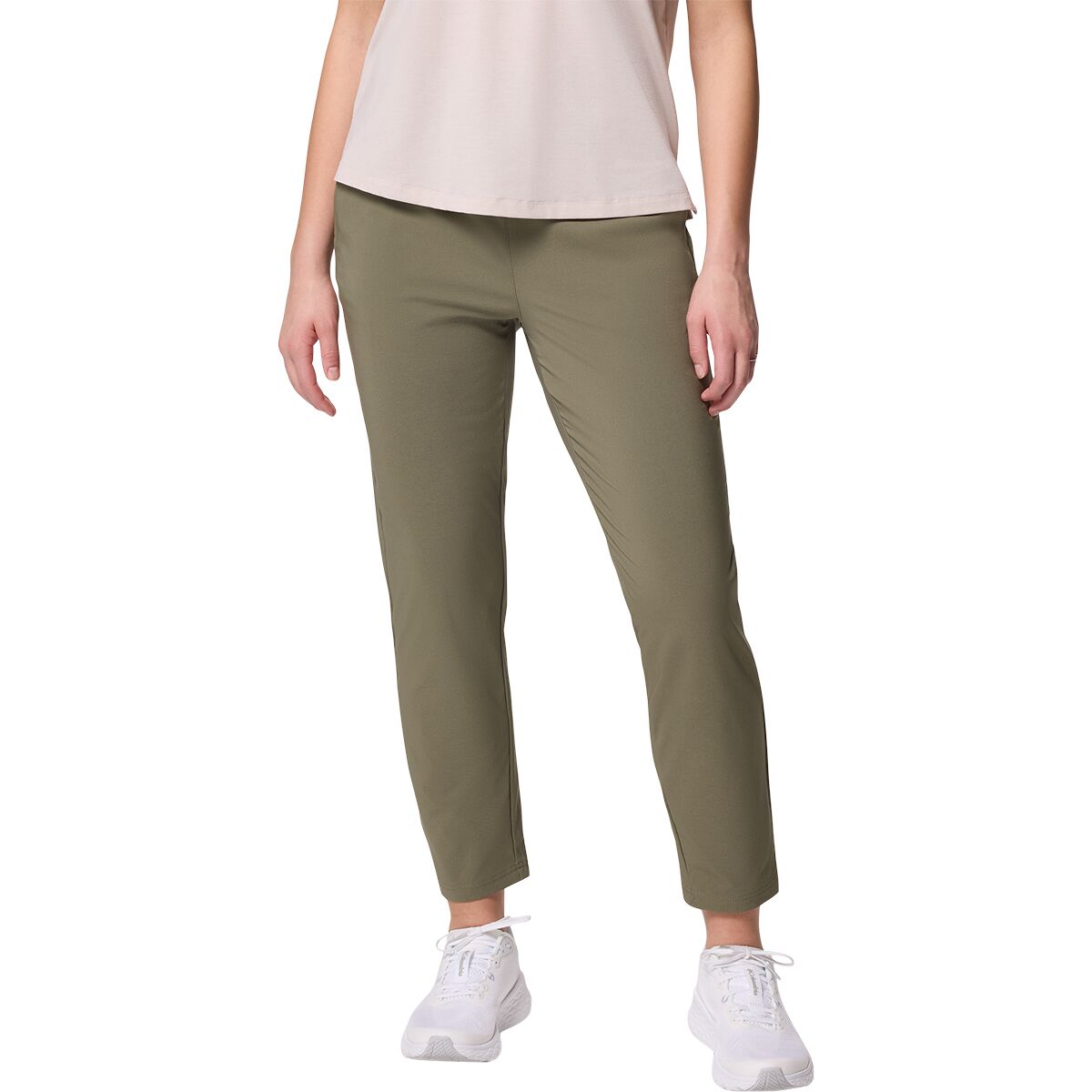 Image of Columbia All Seasons Slim Pull-On Pant - Women's Stone Green, L/Reg
