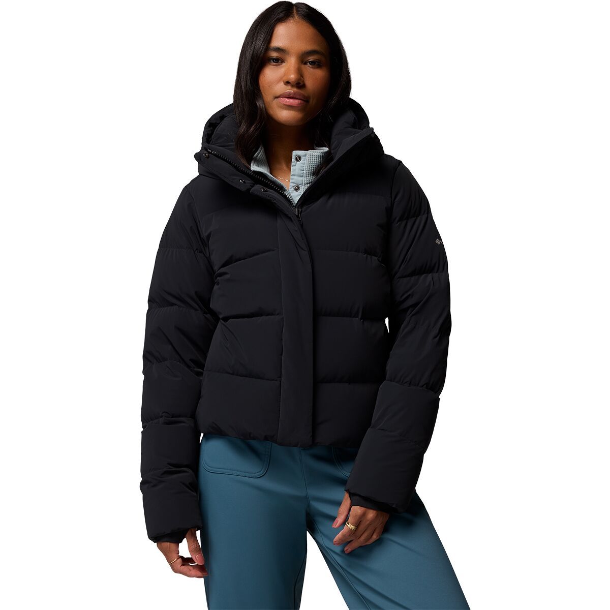 Image of Columbia Amaze Puff Hooded Jacket - Women's Black, XL