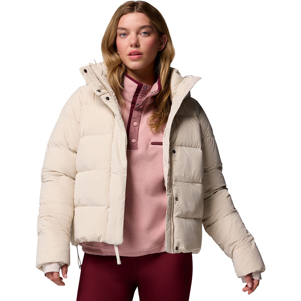 Image of Columbia Amaze Puff Hooded Jacket - Women's Dark Stone, L