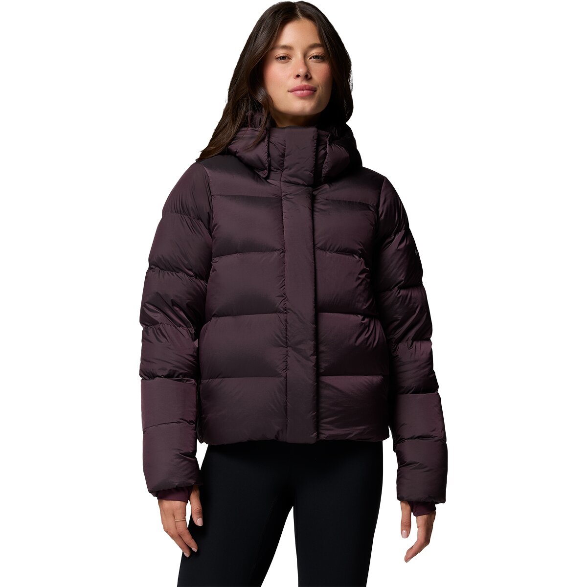 Image of Columbia Amaze Puff Hooded Jacket - Women's Moonvista High Shine, M
