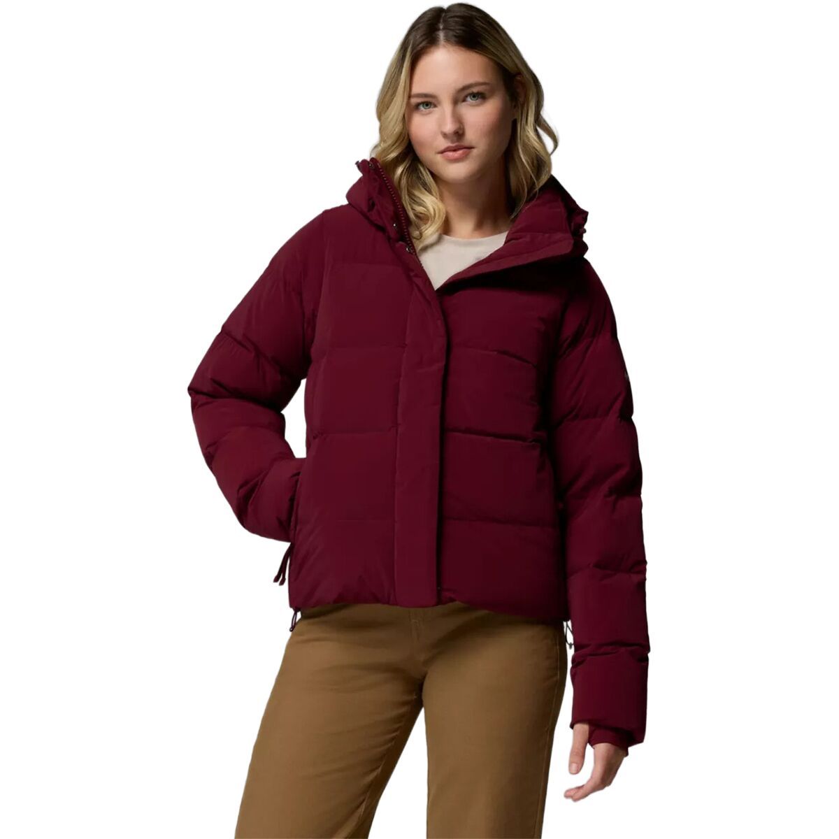 Image of Columbia Amaze Puff Hooded Jacket - Women's Rich Wine, XS