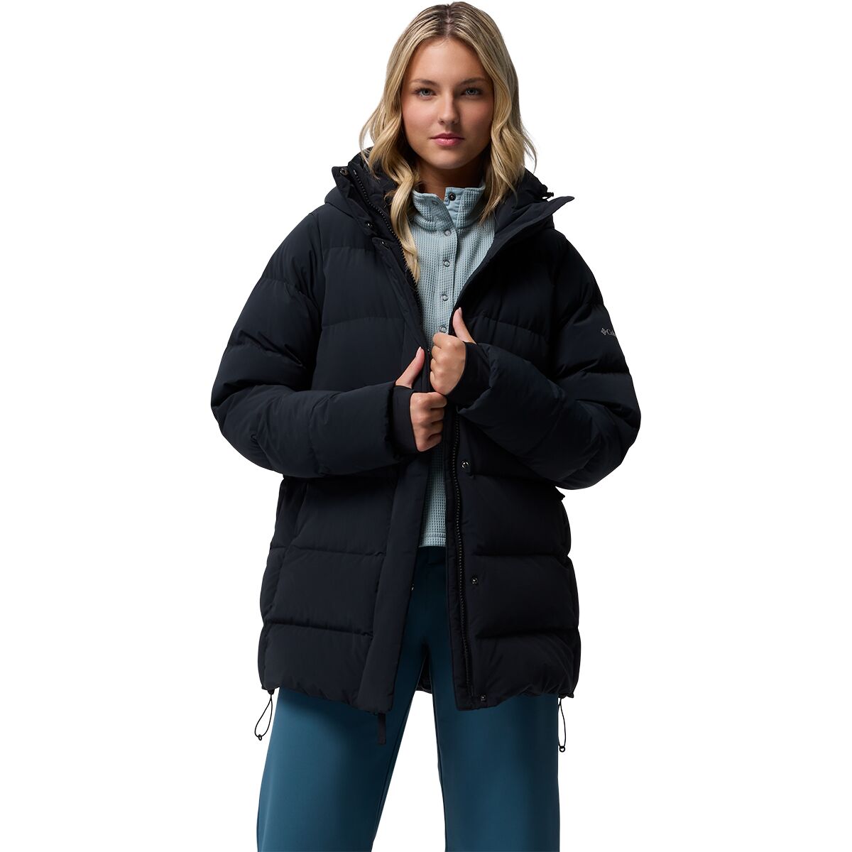 Image of Columbia Amaze Puff Mid Hooded Jacket - Women's Black, XL
