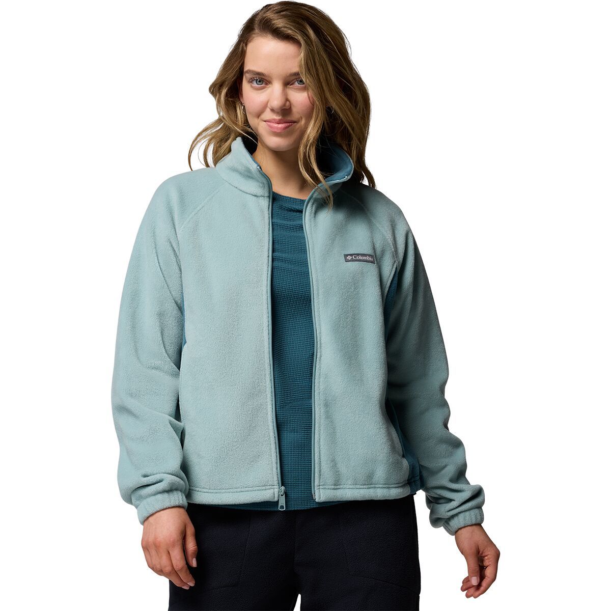 Image of Columbia Benton Springs Relaxed Full-Zip Jacket - Women's Crushed Blue, XL