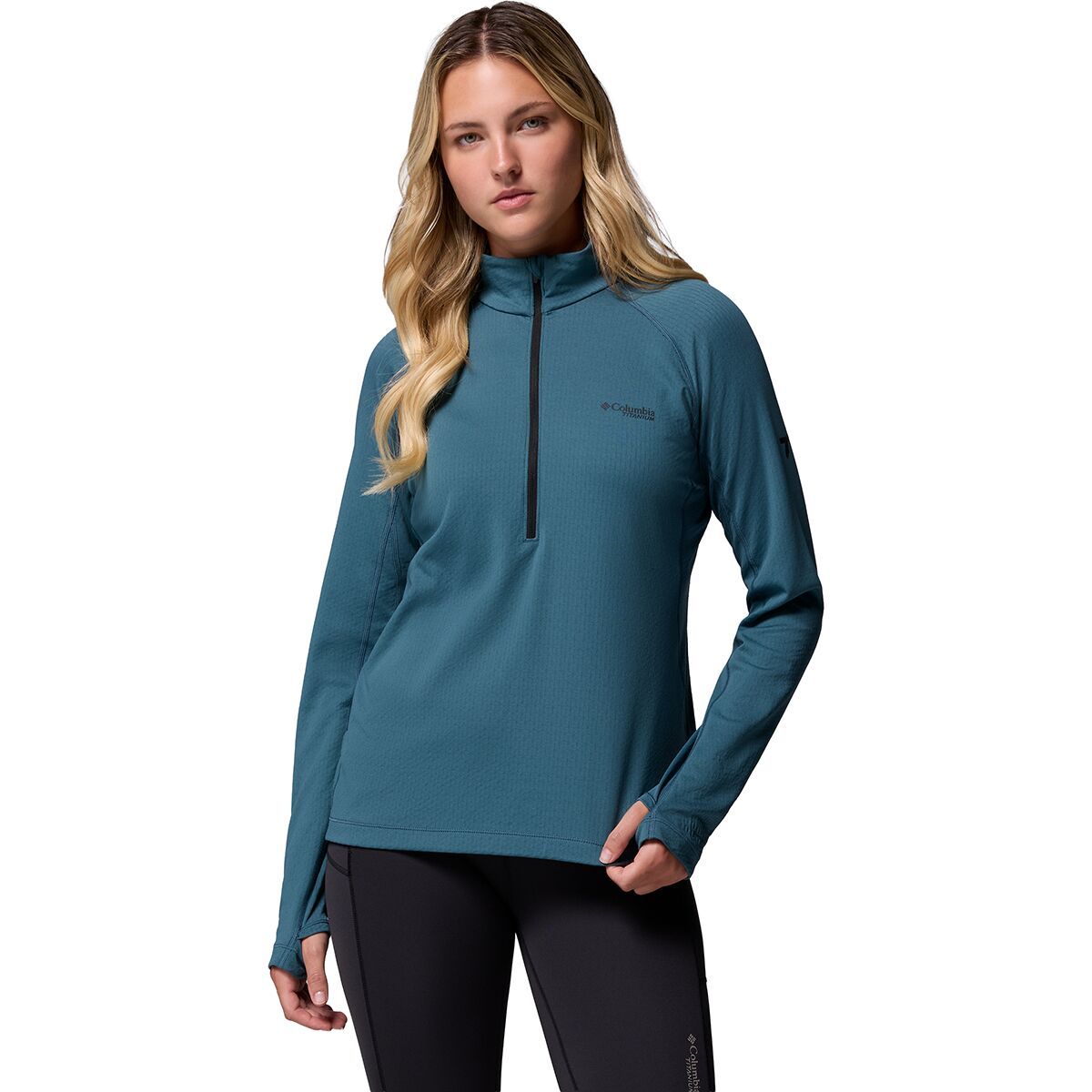 Image of Columbia DriVenture 1/2-Zip Top - Women's Everblue/Black, S