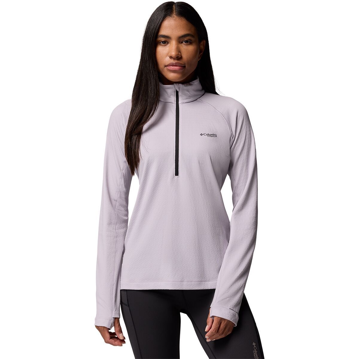 Image of Columbia DriVenture 1/2-Zip Top - Women's Lavender Pearl/White, XL