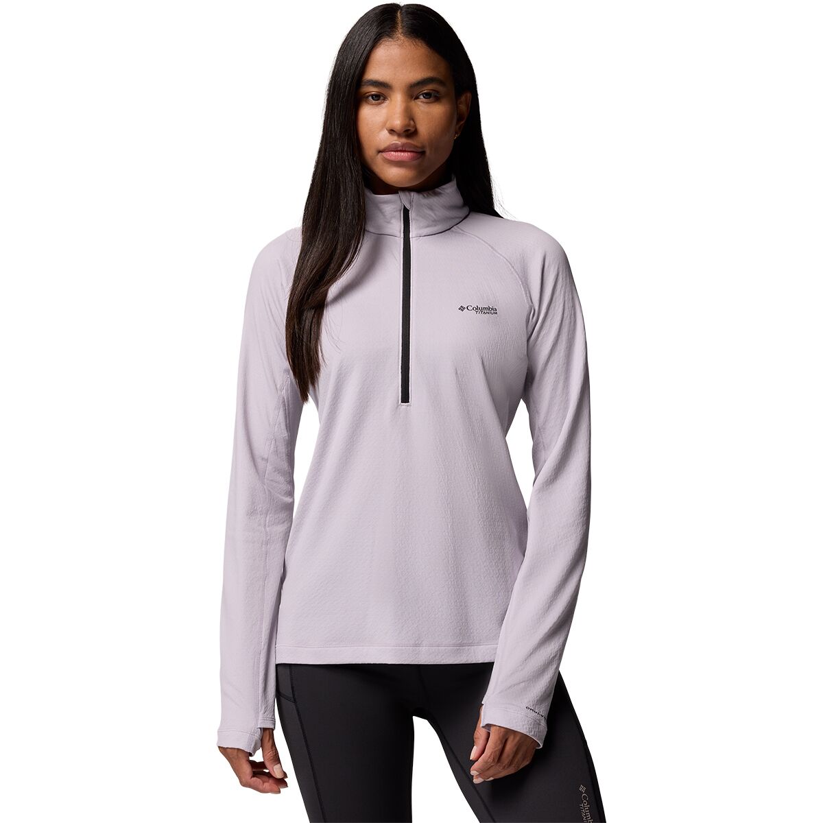 Image of Columbia DriVenture 1/2-Zip Top - Women's Lavender Pearl/White, S