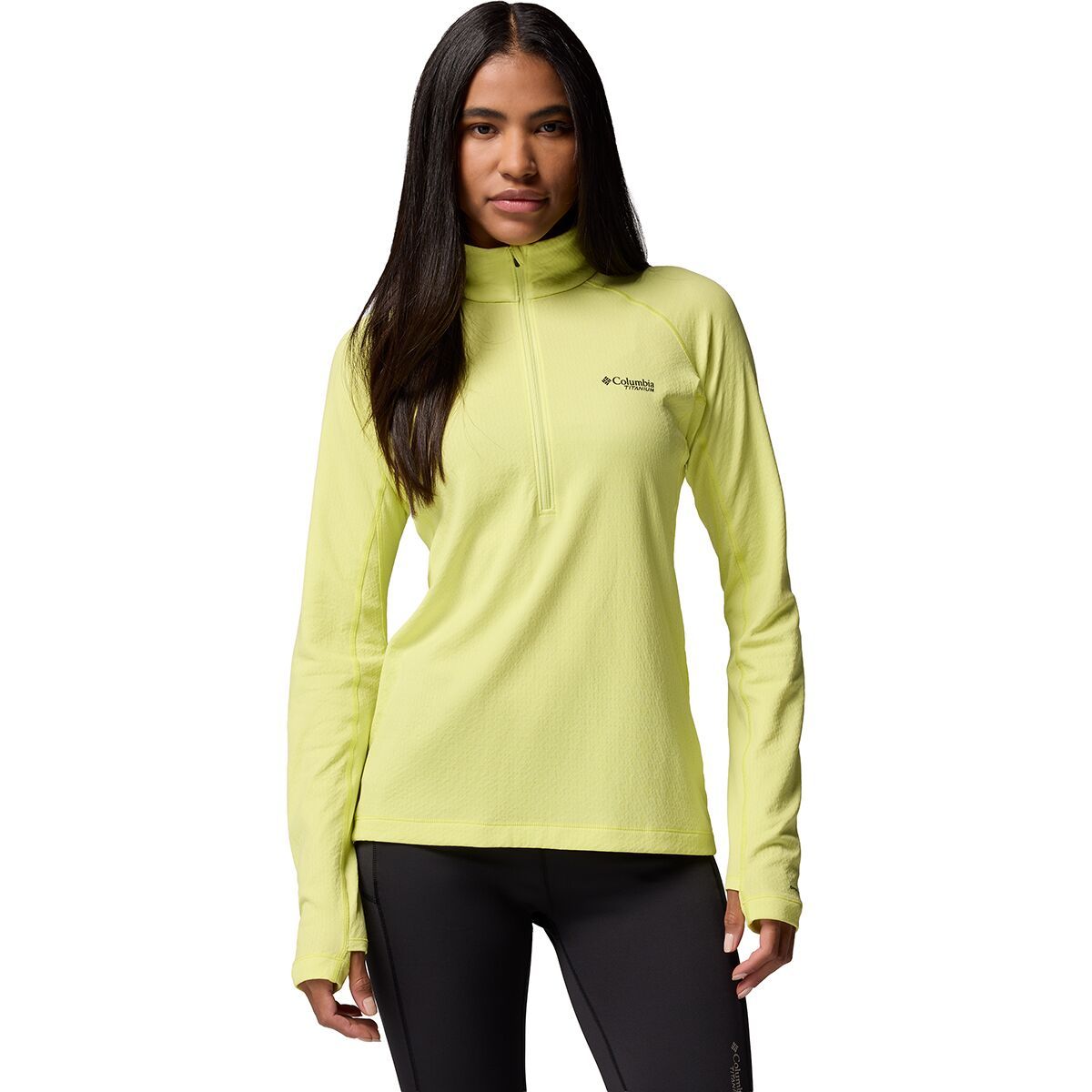 Image of Columbia DriVenture 1/2-Zip Top - Women's Neon Light/White, XL