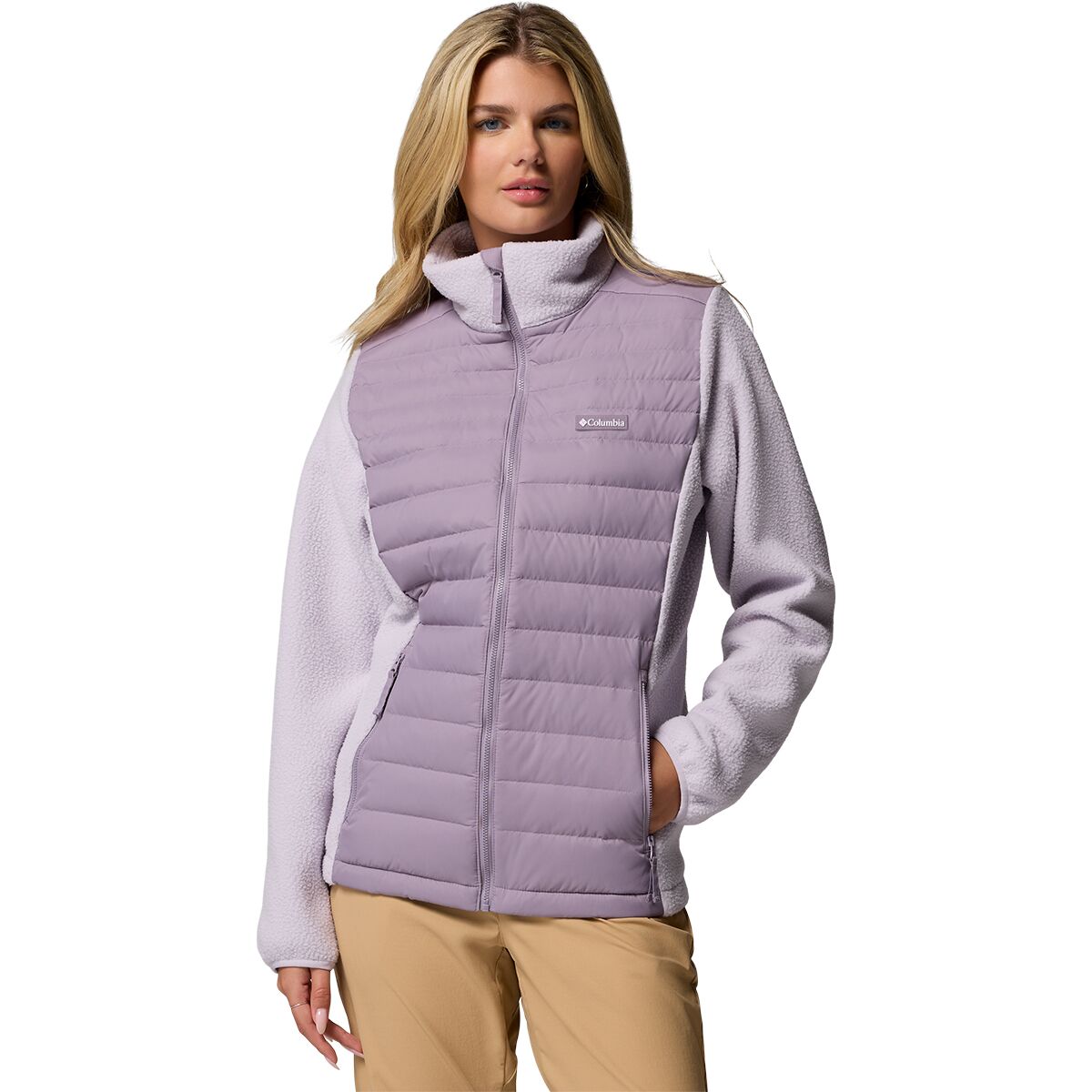 Image of Columbia Juniper Peak Hybrid Jacket - Women's Shale Purple/Lavender Pearl, M