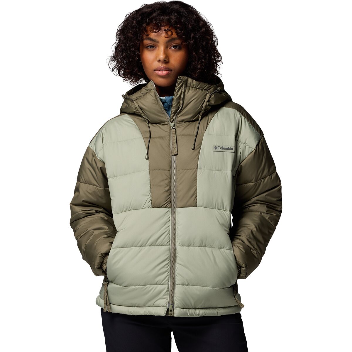 Image of Columbia Pike Lake III Hooded Jacket - Women's Safari/Stone Green, M