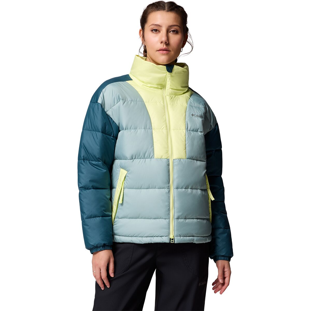 Image of Columbia Pike Lake Jacket - Women's Crushed Blue/Everblue/Citron Haze, L