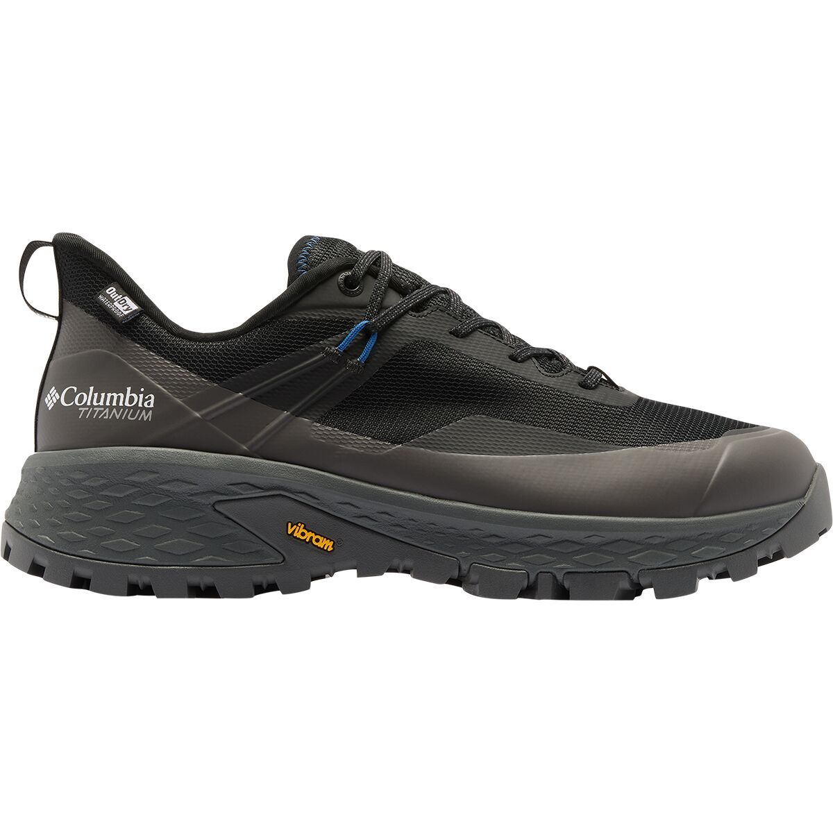 Image of Columbia Tellurix Titanium Outdry Hiking Shoe - Men's Black/Mountain Blue, 10.5