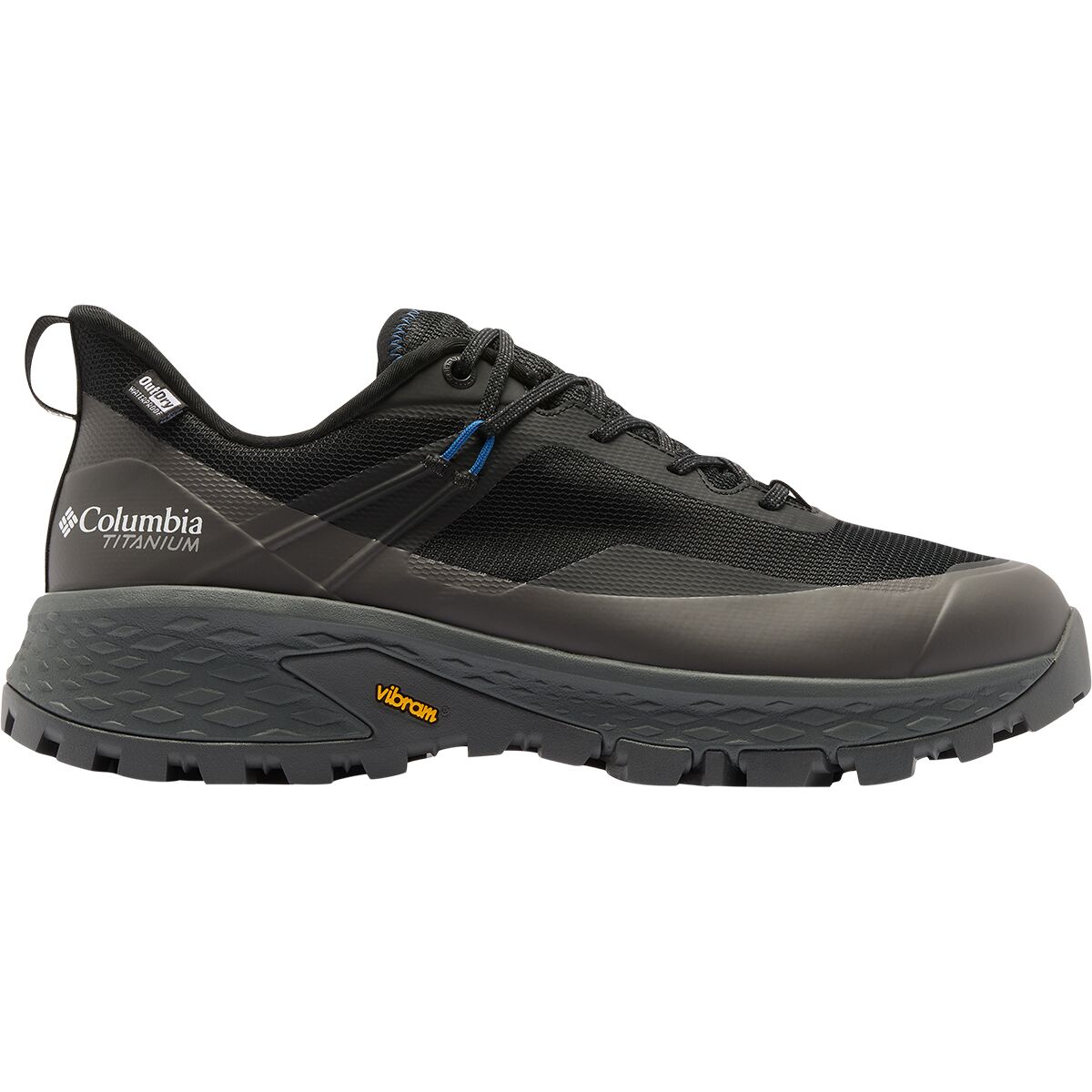 Image of Columbia Tellurix Titanium Outdry Hiking Shoe - Men's Black/Mountain Blue, 11.5
