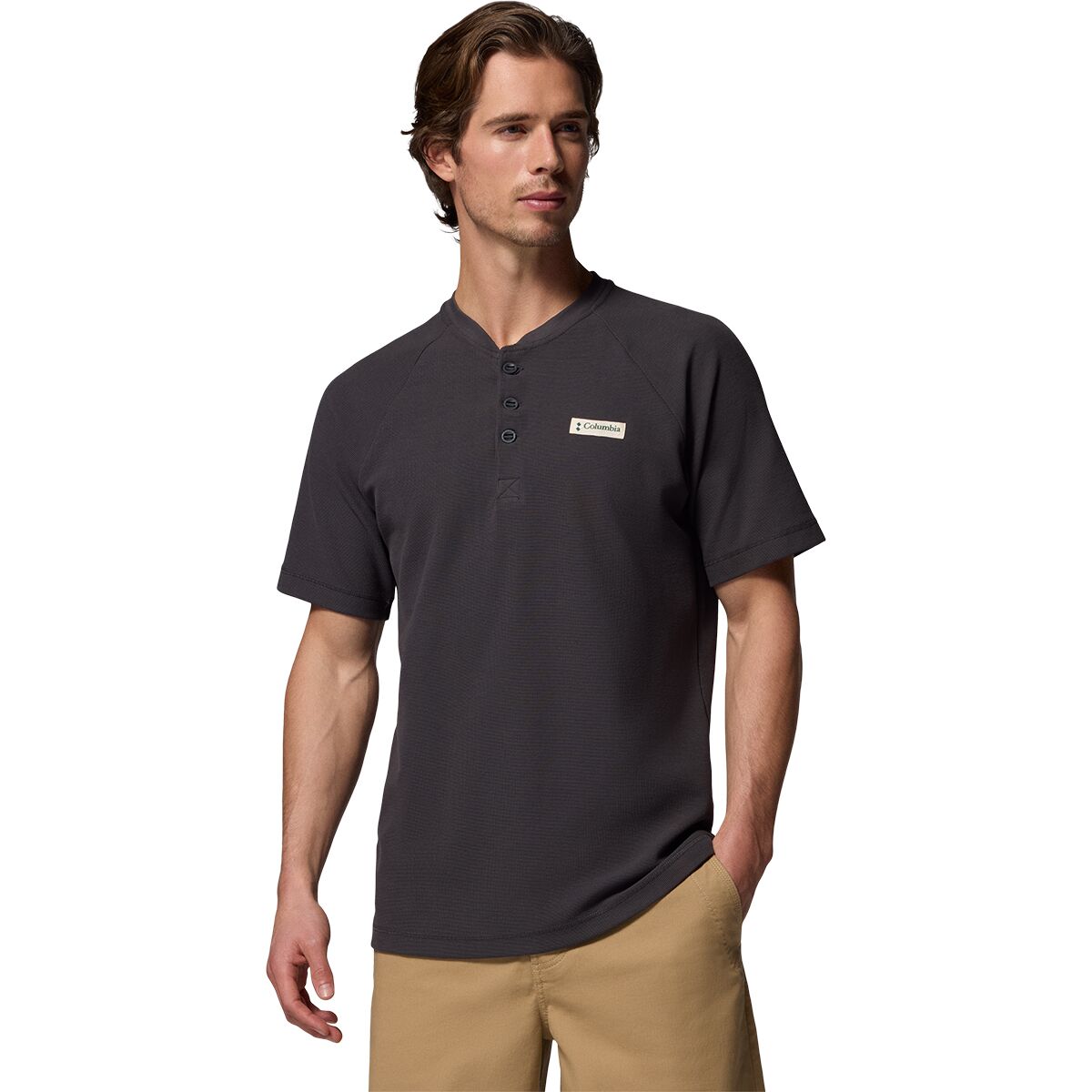 Image of Columbia Acker Rock Knit Short-Sleeve Shirt - Men's Shark, XXL