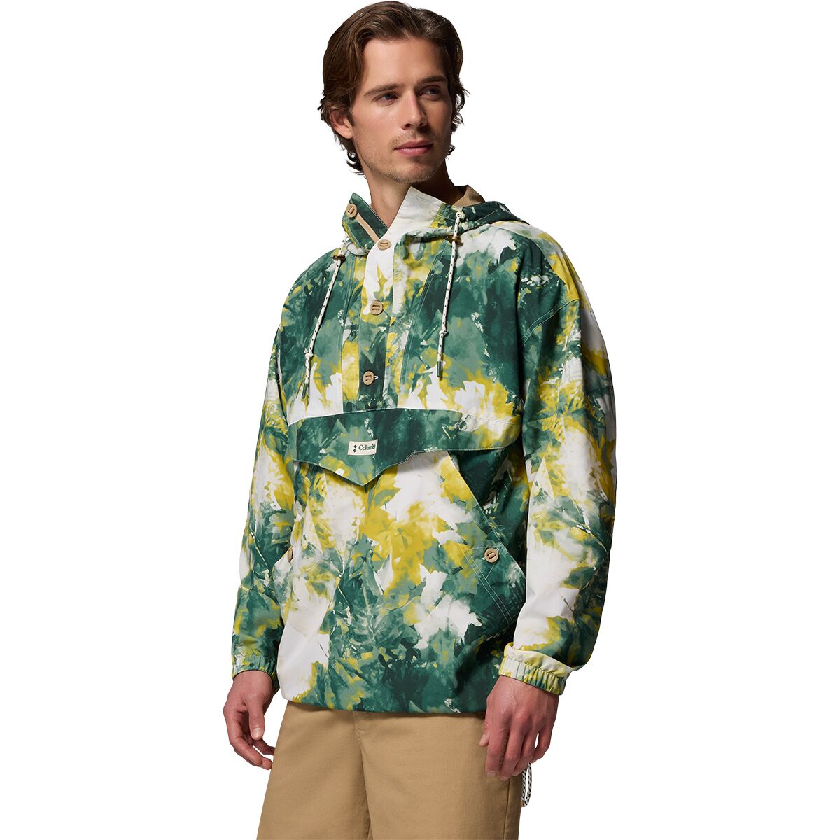Image of Columbia Acker Rock Windbreaker - Men's Sea Salt Everglow, L