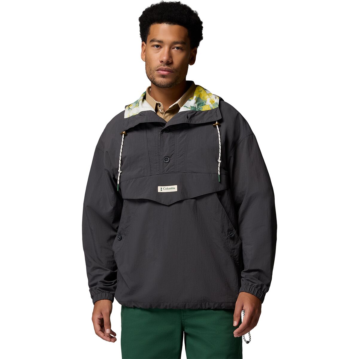 Image of Columbia Acker Rock Windbreaker - Men's Shark, L