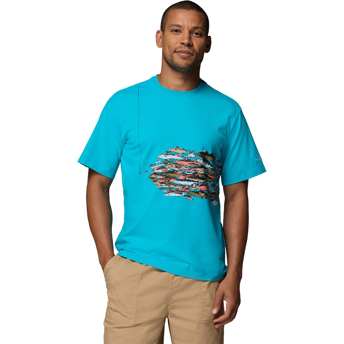 Image of Columbia Bonefish Flats Short-Sleeve T-Shirt - Men's Ocean Teal, M