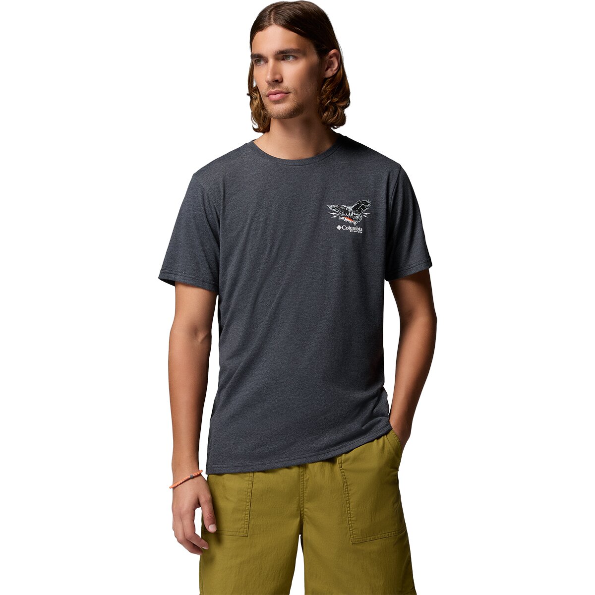 Image of Columbia PFG Lure Lineup Short-Sleeve Shirt - Men's Black Heather, XXL