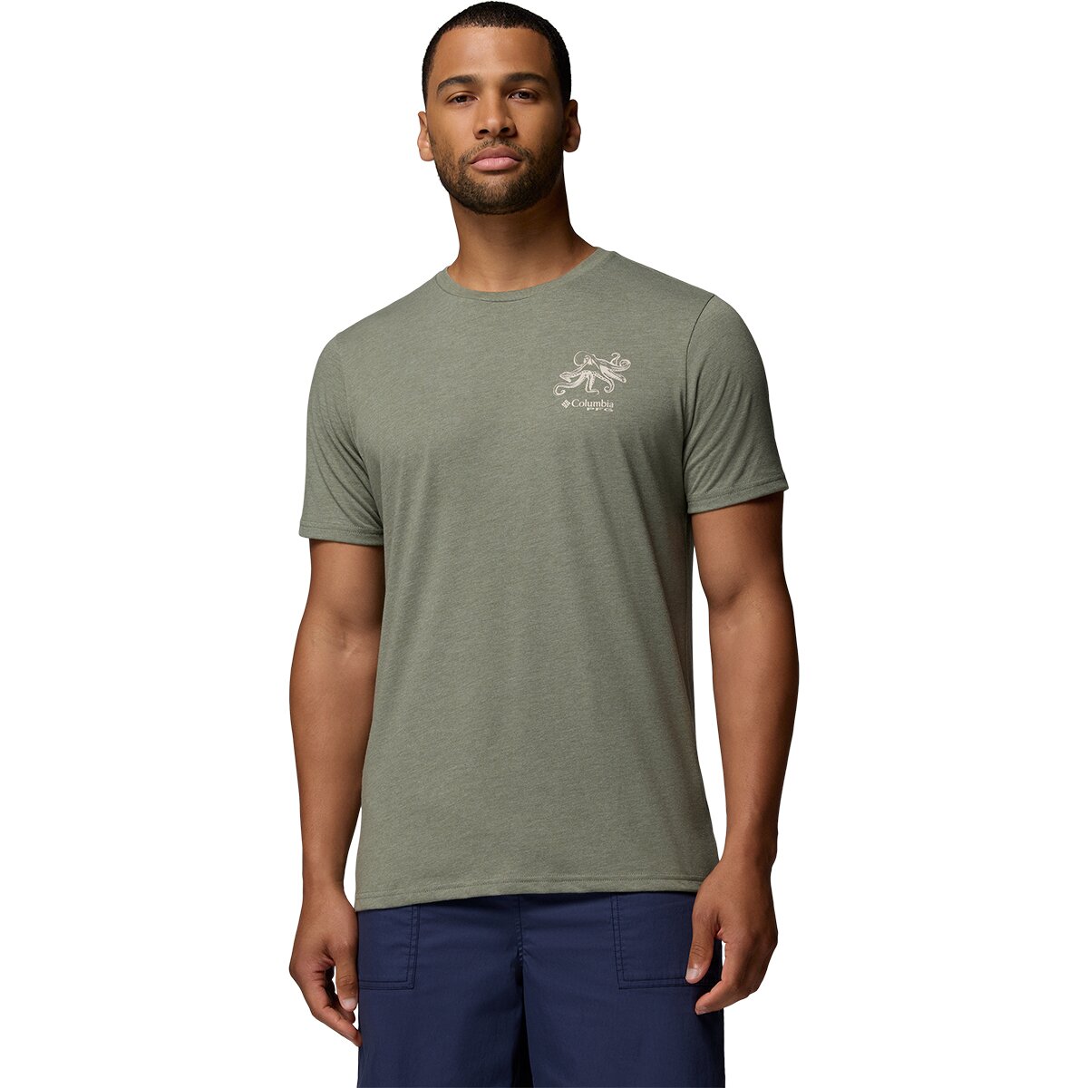 Image of Columbia PFG Lure Lineup Short-Sleeve Shirt - Men's Cypress Heather, S