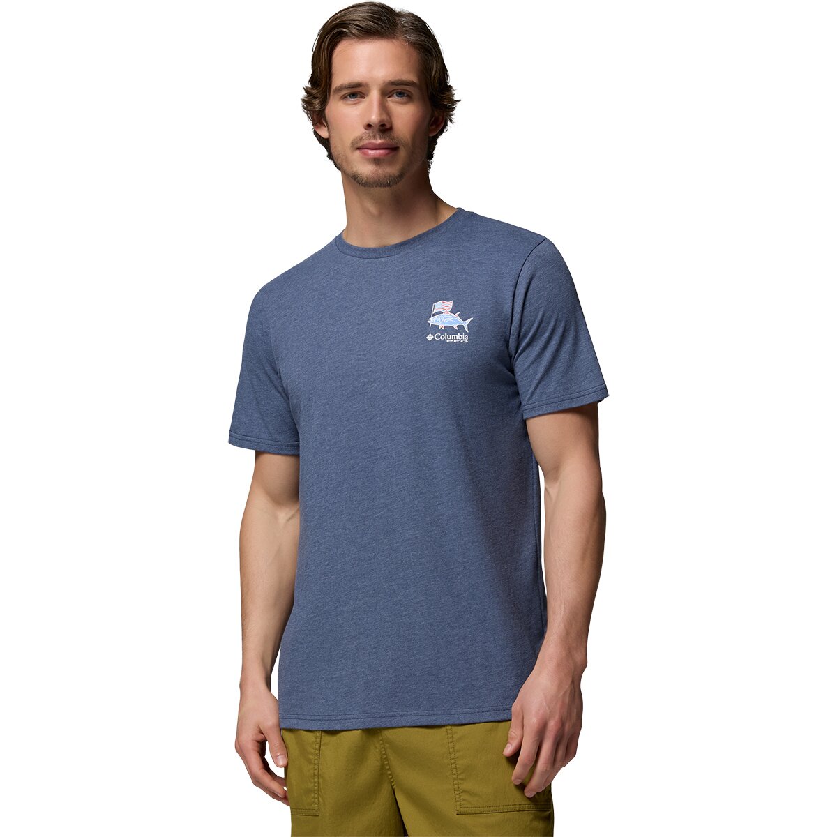 Image of Columbia PFG Lure Lineup Short-Sleeve Shirt - Men's Nocturnal Heather, M